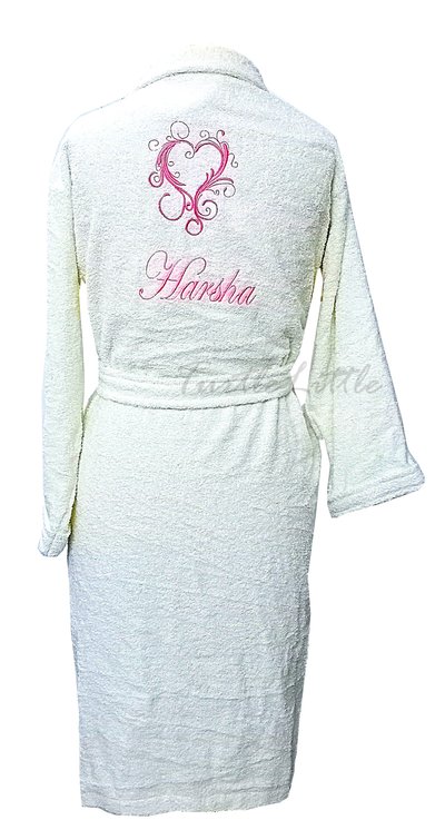 Heart Personalised Bathrobe