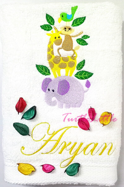 Animals Personalised Kids Towel