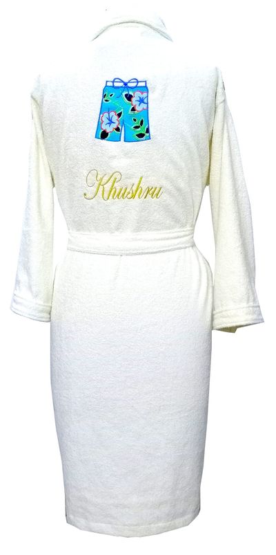 Personalized Beach Shorts Bathrobe for Boys with Name and Initials