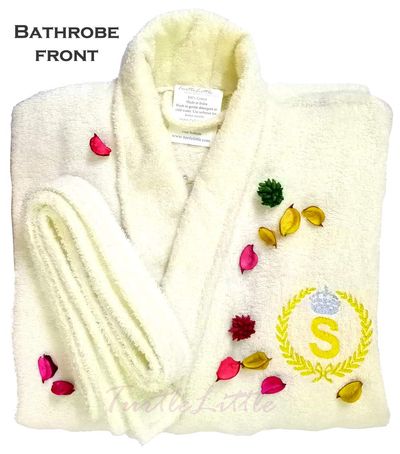 Personalized Beach Wear Swimsuit Bathrobe / with Name and Initials