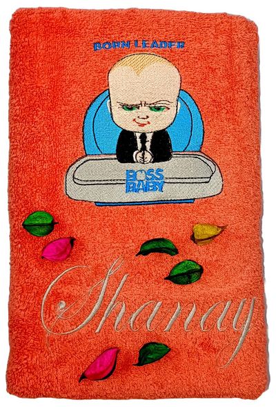 Boss Baby Personalised Kids Bath Towel
