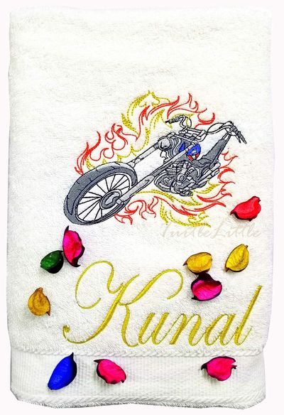 Personalised Cruiser Motorcycle/Bike Biker Bath Towel