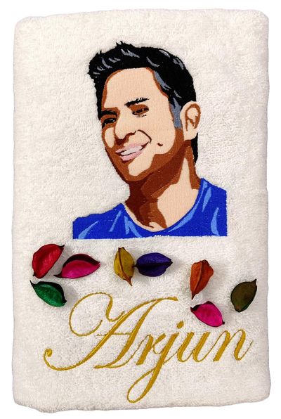 Dhoni Cricket Player Personalised Kids Bath Towel