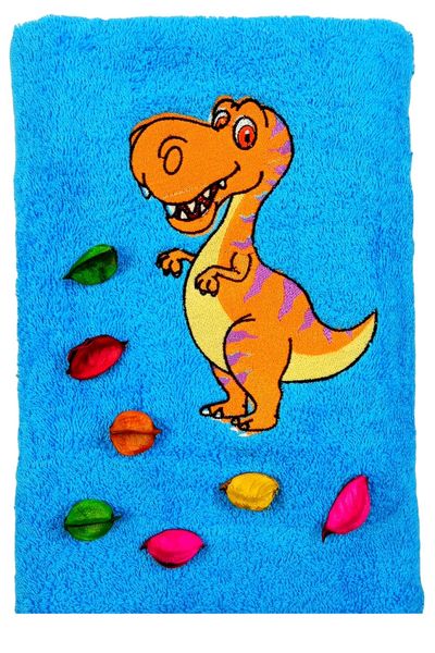 Dinosaur Kids Embroidered Bath Towel