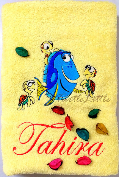 Dori from Finding Nemo, Personalised Towel