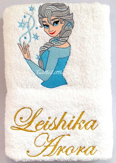 Princess Elsa Personalised Towel