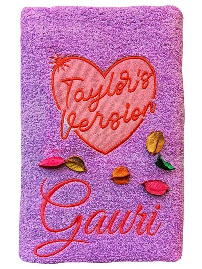 Girls Heart Personalised Bath Towel