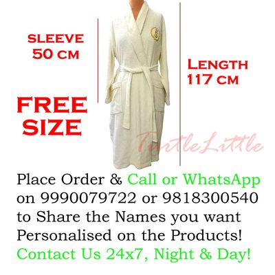 Personalized Golden Crown Bathrobe with Name and Initials