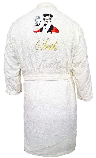 Personalized He Devil Bathrobe with Name and Initials