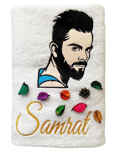 Kohli Cricket Player Personalised Kids Bath Towel