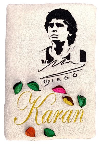 Maradona Footballer/Soccer Player Personalised Bath Towel