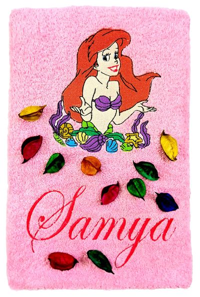 Mermaid Princess Personalised Kids Bath Towel