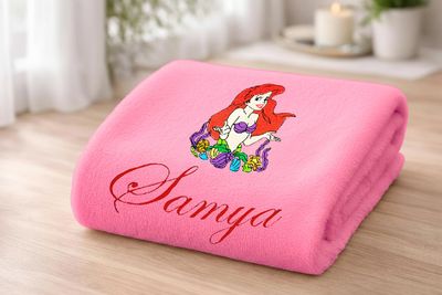 Mermaid Princess Personalised Kids Bath Towel