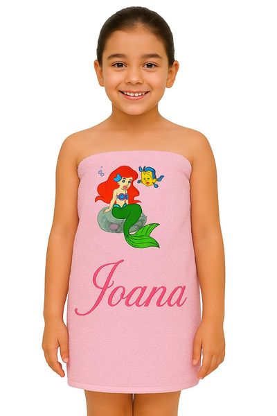 Mermaid Princess Personalised Kids Bath Towel