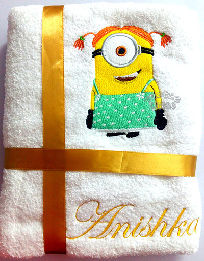 Minion Personalised Kids Bath Towel