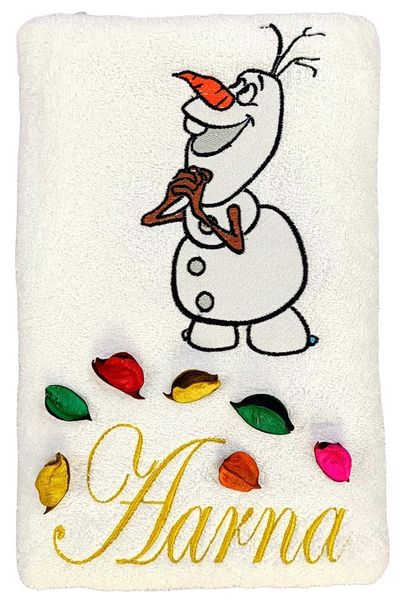 Olaf Personalised Kids Bath Towel