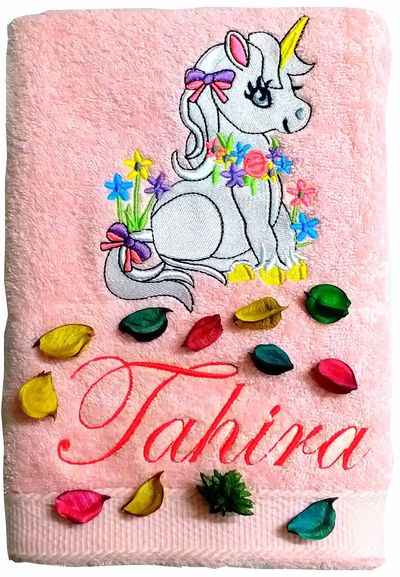 Pony Unicorn Personalised Kids Bath Towel