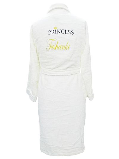Personalized Princess Bathrobe / with Name and Initials