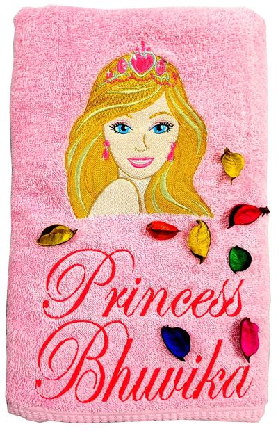 Princess Personalised Kids Bath Towel