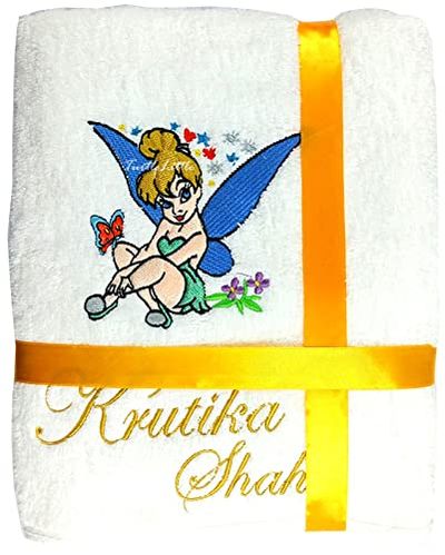 Princess Personalised Kids Bath Towel (White) (Contemporary)