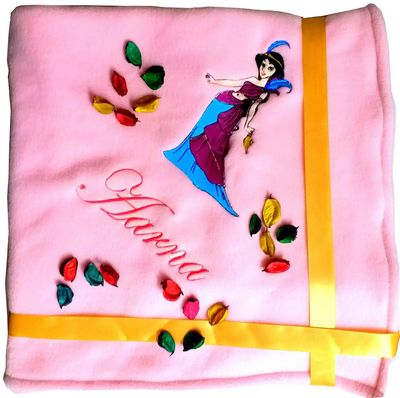 Princess with Magic Lamp Personalised Kids AC Blanket