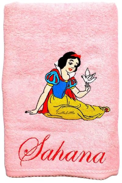 Personalised Princess with Bird Kids Bath Towel