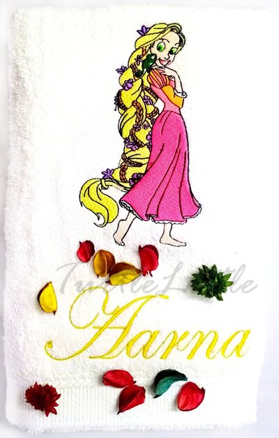 Princess Rapunzel Personalised Towel