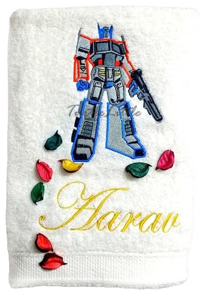 Robot Superhero Personalised Kids Bath Towel