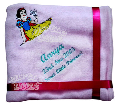Snowhite with Bird Personalised Kids AC Blanket