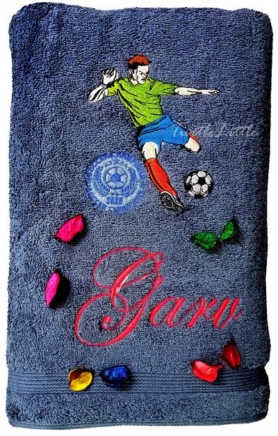Soccer/Football Player Personalised Bath Towel