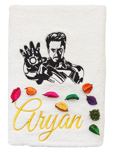 Superhero Personalised Kids Bath Towel