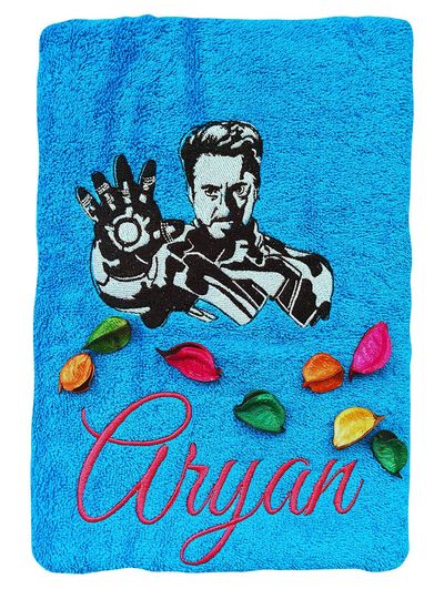 Superhero Personalised Kids Bath Towel