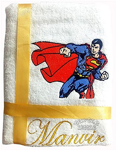 Superhero Personalised Kids Bath Towel