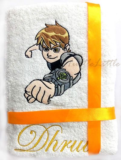 Superhero Personalised Kids Bath Towel