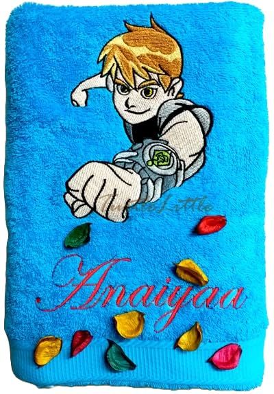 Superhero Personalised Kids Bath Towel