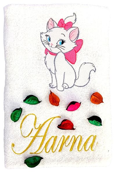 Vanity Cat Personalised Bath Towel