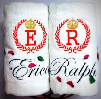 Red Laural Couple Set