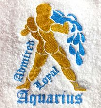 Aquarius Zodiac Personalised Luxury Towel