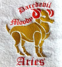 Aries Zodiac Personalised Luxury Towel