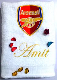 Arsenal Soccer Club Personalised Luxury Towel