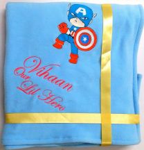 Baby Captain America of Avengers Luxury Personalised Kids AC Blanket