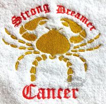 Cancer Zodiac Personalised Luxury Towel