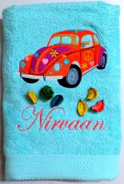 Red Beetle Personalised Luxury Towel