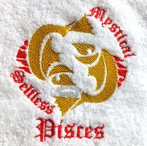 Pisces Zodiac Personalised Luxury Towel