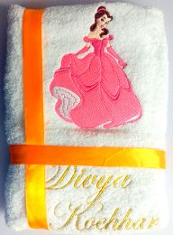 Princess Bell in Pink Personalised Luxury Towel