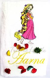 Princess Rapunzel Personalised Luxury Towel