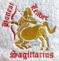Sagittarius Zodiac Personalised Luxury Towel