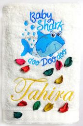 Baby Shark Personalised Luxury Towel